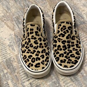 Vans Leopard Print  Slip-On Shoes